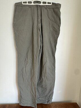 PATAGONIA MENS OLIVE GREEN PANTS SIZE 34 100% ORGANIC COTTON